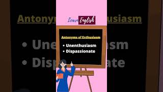 Antonyms of Enthusiasm? | Enthusiasm का Antonyms? #shorts #learnenglishmeaning #antonyms #youtube