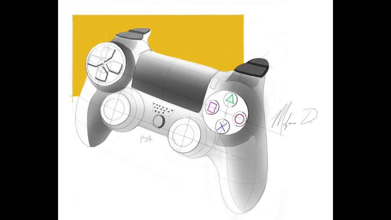 Drawing a PS4 Controller - YouTube