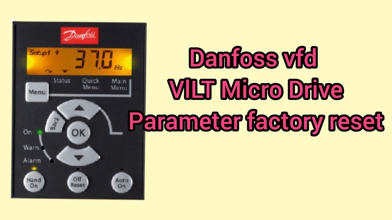 factory reset Danfoss VLT Micro Drive YouTube