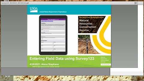 Webinar - Entering Field Data Using Survey123 (5/2021)