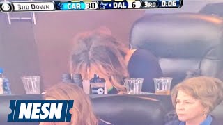 Tony Romo's Wife Cries After Cowboys QB Injured Vs. Panthers - YouTube