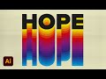 RAINBOW Text Effect Illustrator Tutorial