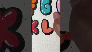 Letter L in Bubble Letters 🎨✨ #handlettering  #creativedesign  #art  #journaling #drawing