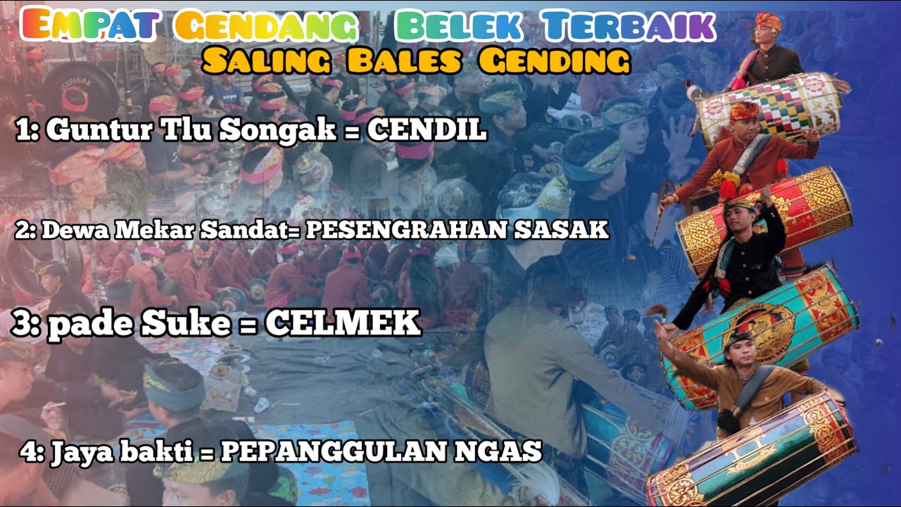 EMPAT GENDANG BELEQ TERBAIK SALING BEBALESAN GENDING BARUNYA GTS-DMS-PASU-JABA LIVE DI KEBON LANJAK