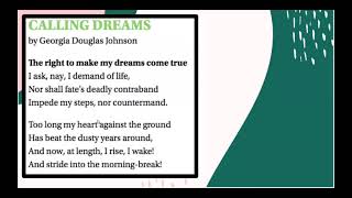 Calling Dreams audio read aloud 