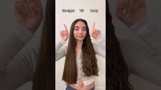 Straight VS Curly Hair routine (Order of the products after wash) #hair #hairstyle #haircare #shorts