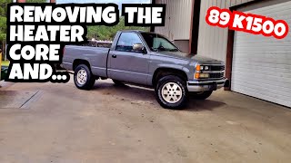 89 K1500 | removing the heater core, cleaning system