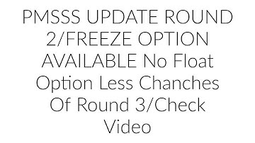 PMSSS UPDATE ROUND 2/FREEZE OPTION AVAILABLE No Float Option Less Chanches Of Round 3/Check Video.