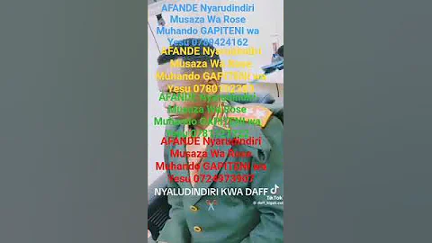 AFANDE Nyarudindiri Musaza Wa Rose Muhando GAPITENI WaYesu 