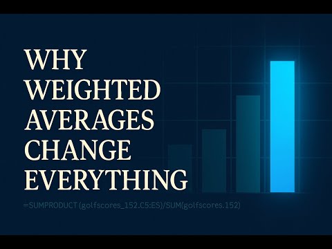Calculating Weighted Averages in Excel