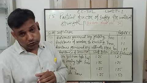 L3-Partial factor of safety as per IS :800-2007