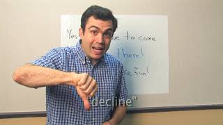 How To Accept or Decline an Invitation (Learn English)
