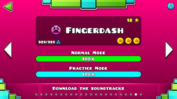 Geometry Dash - Level 21 "Fingerdash" 100% Complete [All Coins]