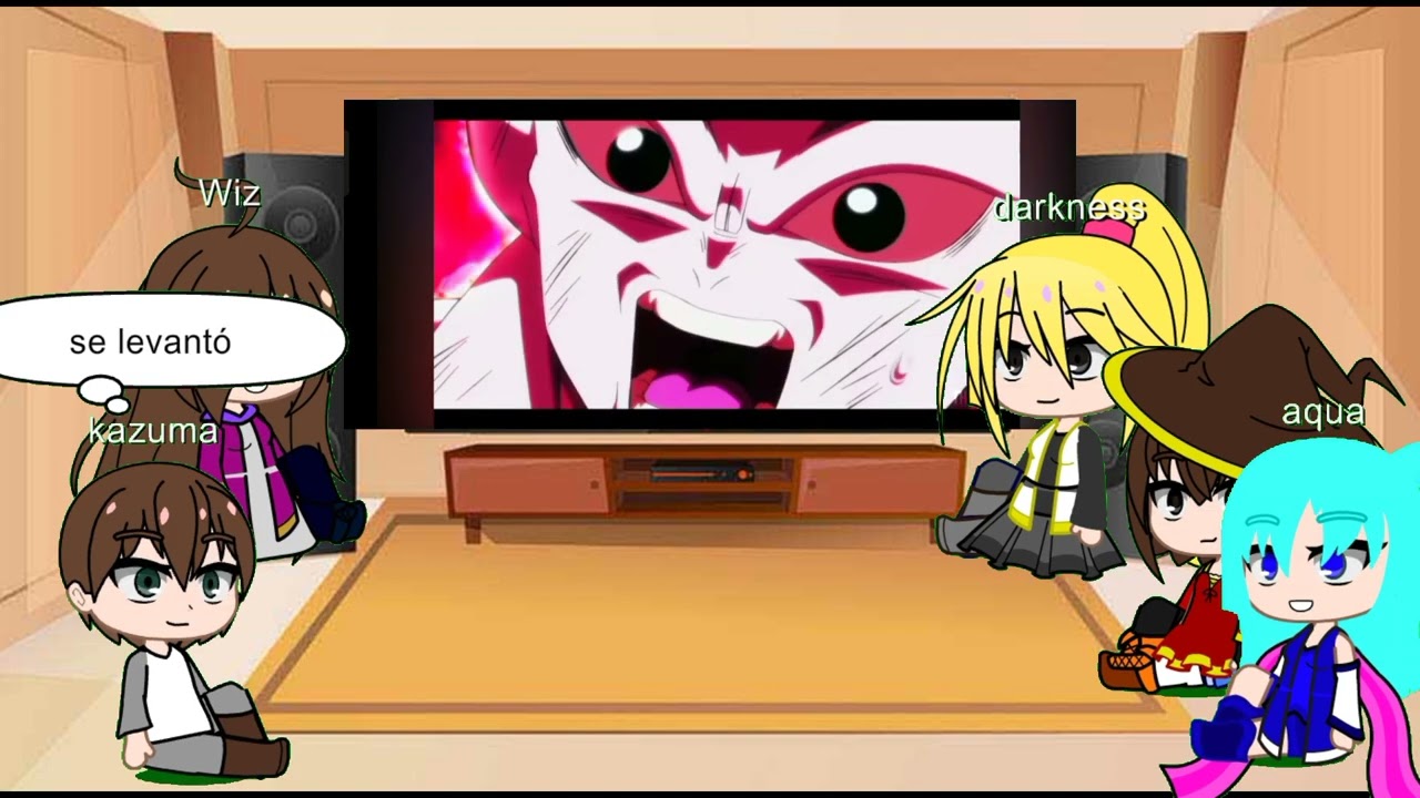 los personajes de konosuba reaccionan a Goku me enseñó la mejor infancia de todas algo épico comienz