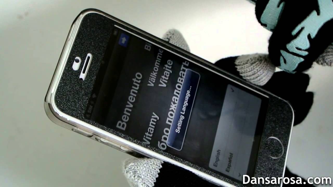 skeleton gloves testing on iphone 5, glove for iphone ipod.avi