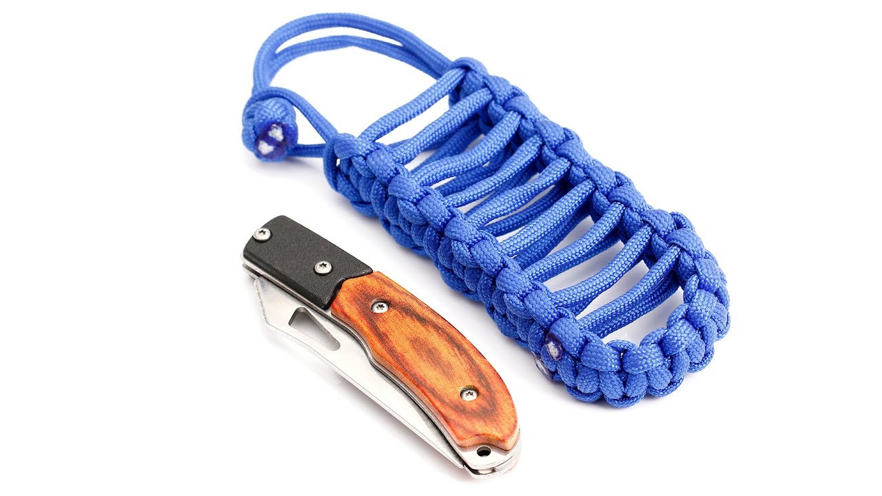 How to make a knife bag with umbrella rope simply,Simple and easy to