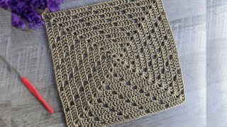 Crochet Basic Lace Granny Square @crochetbits