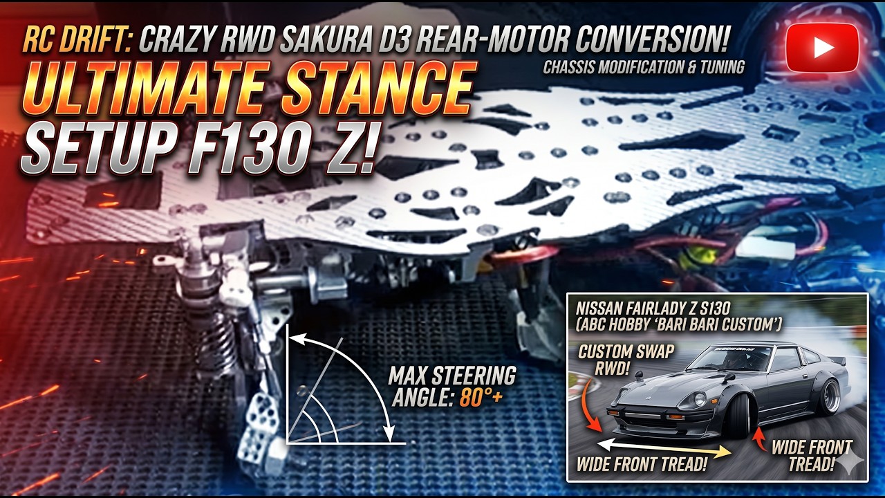 SAKURA d3改　フルオプ　RWD RC Drift Custom: SAKURA D3 RWD Rear-Motor Conversion & 200mm S130