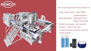 6 Nozzle Lipablm Filling Machine 100ML Hot Filling Production Line