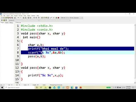 passing character in parameter of function
