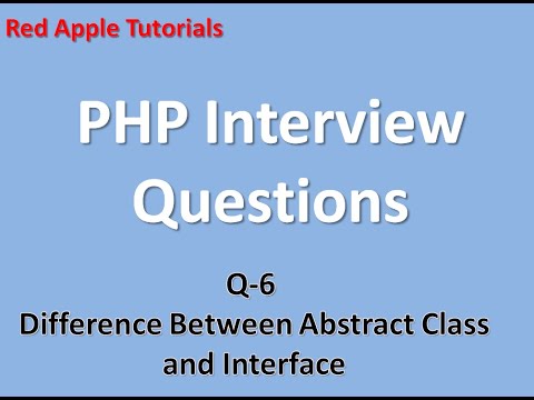Q-6 Difference between Abstract Class and Interface in PHP #6 (Hindi)