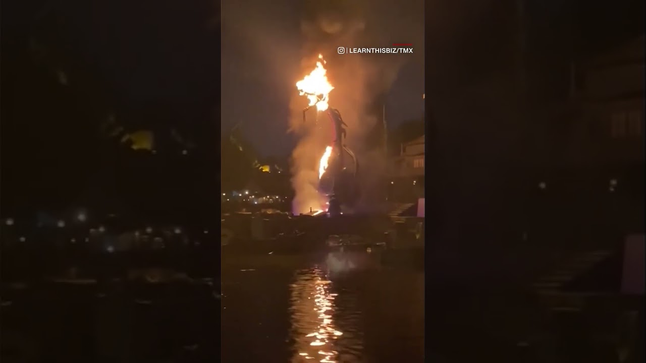 Video shows Disney dragon catching fire during 'Fantasmic' show