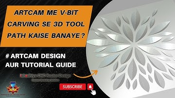 Artcam me V Bit Carving se 3D Tool Path kaise banaye ? #ishadhiyacnc #vbit #toolpath #design #viral