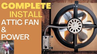 Complete Install Air Vent Attic Fan w/ Power and Switch #diy #how #howto