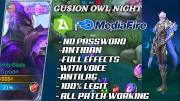 GUSION NIGHT OWL SKIN SCRIPT NO PASSWORD - EARLYACCESS BY MERUTH GAMING