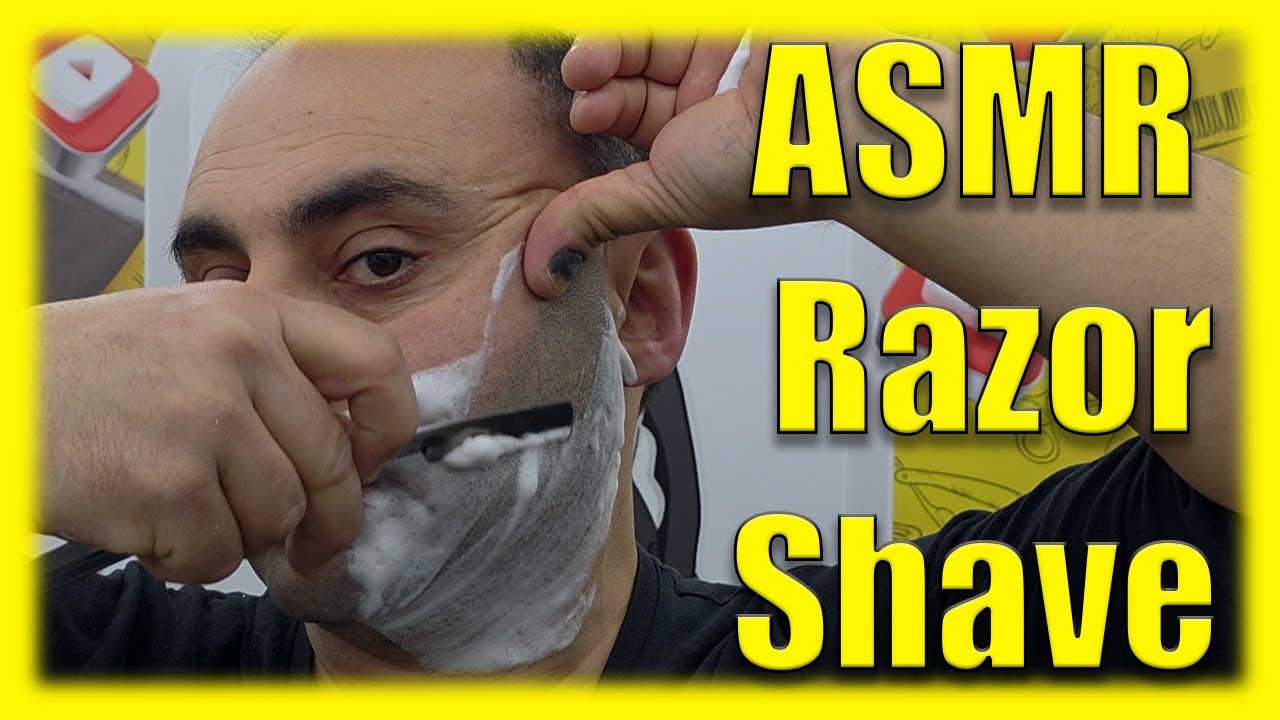 ASMR Traditional Beard Shave | Razor & Foam Sounds - YouTube