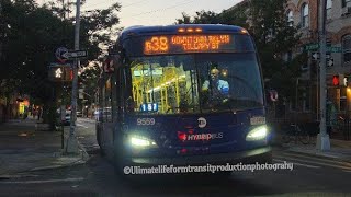 Downtown Bk Tillary St bound 2021 New Flyer XDE40 on the B38 local bus at Onderdonk Av Catalpa Av