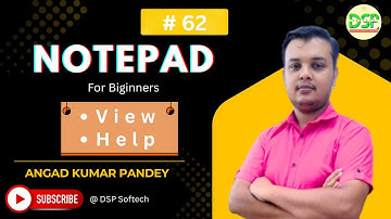 View, Help || Notepad Tutorials For Beginners by #angadpandey #adca #dca