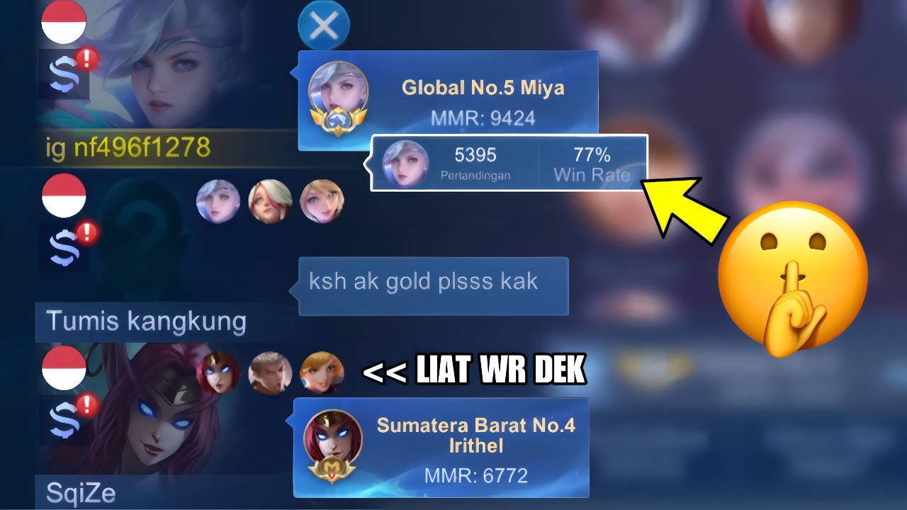 KETIKA TOP GLOBAL MIYA MAIN SOLO! REAKSI PUBLIK LIAT WR TOP GLOBAL MIYA🔥☠️