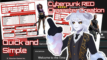 Cyberpunk RED How to Create a Character Quick