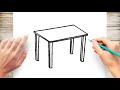 How to draw table easy step by step