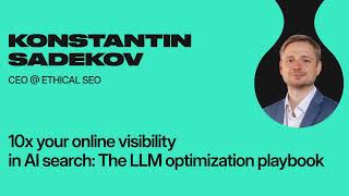 AI SEO (GEO) optimization playbook: Konstantin Sadekov speaking at Nomad Summit in Chiang Mai