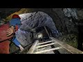 Exploring deep mines using antique carbide lamps