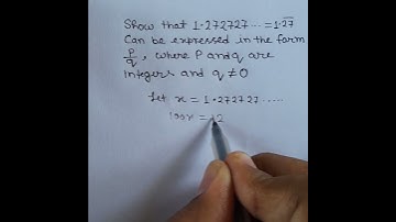 Express 1.27 bar in the form p/q.#maths #shorts #decimals #fraction