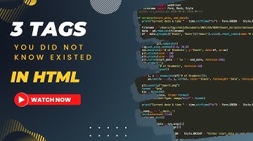 3 HTML tags you probably did not know EXISTED 😎