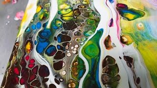 Acrylic Pour Painting: Simple Swipe Technique For CELLS