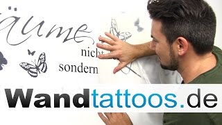 Wandtattoo anbringen - Anleitung von Wandtattoos.de