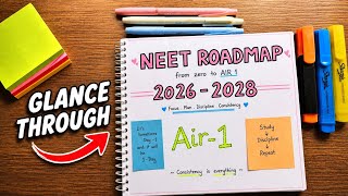 My NEET 2026 Roadmap Flip-Through 📚💗 | Aesthetic Study Plan | NEET Preparation Strategy