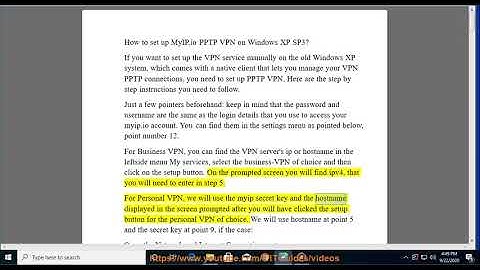 Set up MyIP.io PPTP VPN on Windows XP SP3
