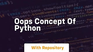 oops concept of python