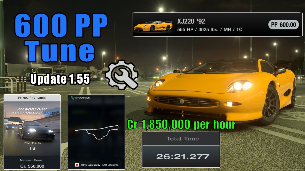 GT7|XJ220 '92|Tokyo 600pp Build|1.55 - YouTube