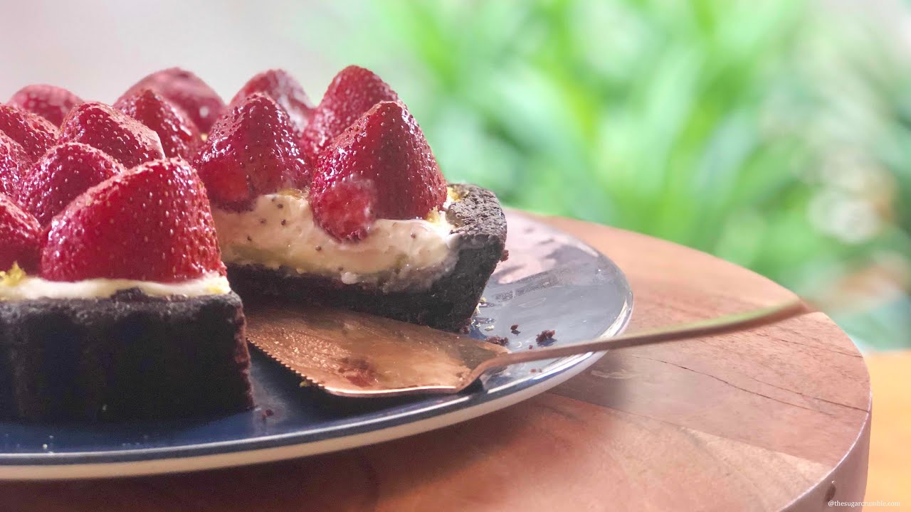 Strawberry Lemon Cheese Tart TheSugarCrumble YouTube