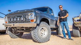 Luxury F100 and Trophy Truck Throw Down in the Dirt!  Which One's Better?