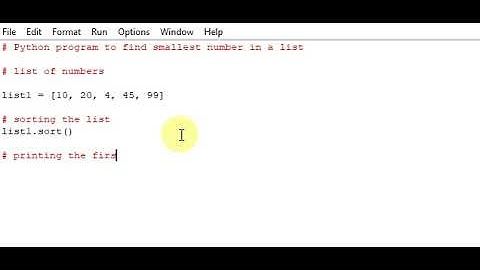 Python program to find smallest number in a list