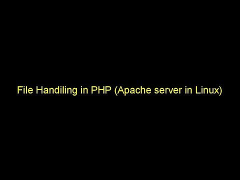 File Handiling in PHP (Apache server in Linux)