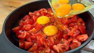 So leckere Tomaten und Eier 🔝 Ich koche sie jeden Tag zum Frühstück